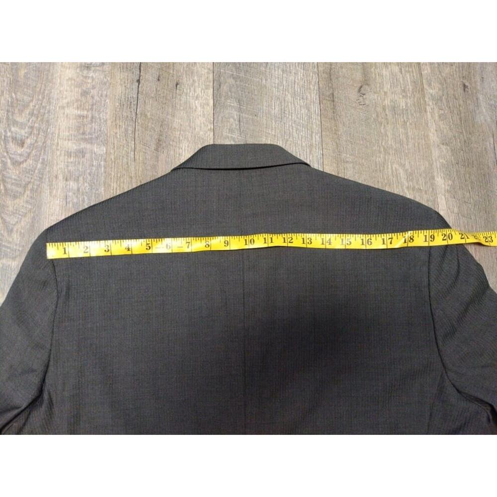 Awareness Kenneth Cole Mens 44L Gray Stripe Sports Coat 2 Button Duel Vent - Picture 7 of 15
